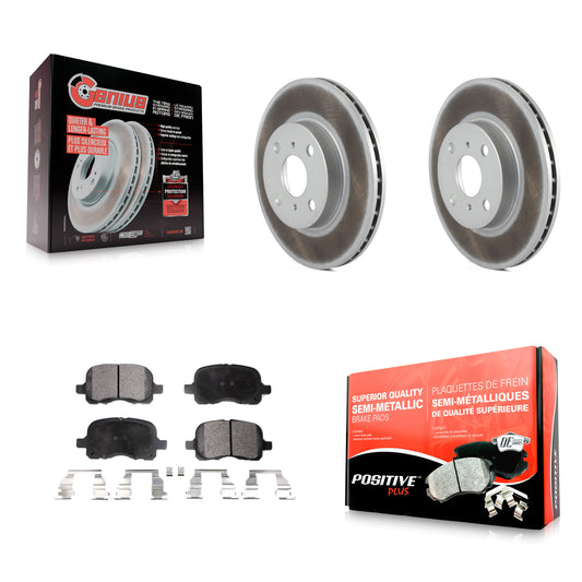 [Avant] Kit de disque (revêtu) et plaquette (semi-métallique) de frein pour 1998-2002 Toyota Corolla Chevrolet Prizm KGF-100192