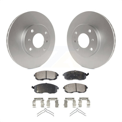 [Avant] Kit de disque (revêtu) et plaquette (semi-métallique) de frein pour Nissan Sentra Altima INFINITI G20 KGF-100194 par Transit Auto