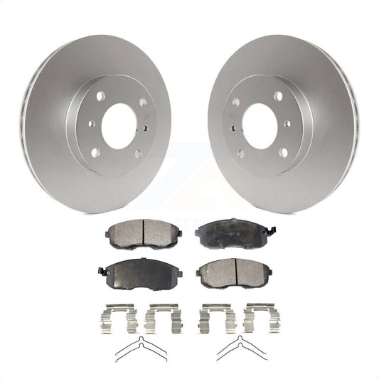 [Avant] Kit de disque (revêtu) et plaquette (semi-métallique) de frein pour Nissan Sentra Altima INFINITI G20 KGF-100194 par Transit Auto