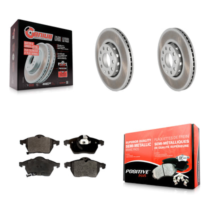 [Avant] Kit de disque (revêtu) et plaquette (semi-métallique) de frein pour Volkswagen Passat Audi A4 KGF-100196