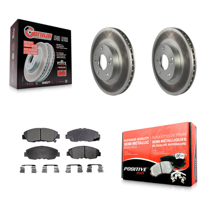 [Avant] Kit de disque (revêtu) et plaquette (semi-métallique) de frein pour 2011 Honda Civic GX KGF-100208