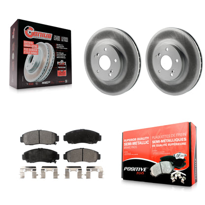 [Avant] Kit de disque (revêtu) et plaquette (semi-métallique) de frein pour Honda Accord Acura TL TSX CL KGF-100220