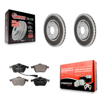 [Avant] Kit de disque (revêtu) et plaquette (semi-métallique) de frein pour Volkswagen Jetta Beetle Golf KGF-100224