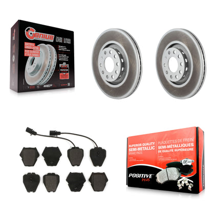 [Avant] Kit de disque (revêtu) et plaquette (semi-métallique) de frein pour 2000 Audi A8 Quattro avec 323mm Diameter Rotor KGF-100237