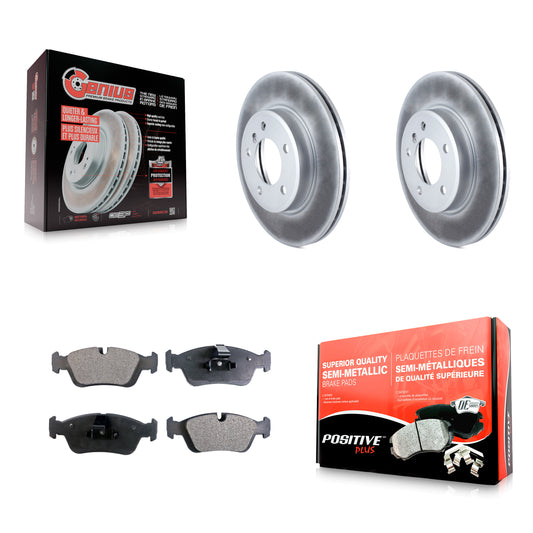 [Avant] Kit de disque (revêtu) et plaquette (semi-métallique) de frein pour BMW 325i 325Ci Z4 325xi Z3 323i 328i 323Ci 328Ci 320i KGF-100238
