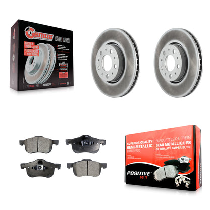 [Avant] Kit de disque (revêtu) et plaquette (semi-métallique) de frein pour Volvo S60 V70 XC70 S80 KGF-100245