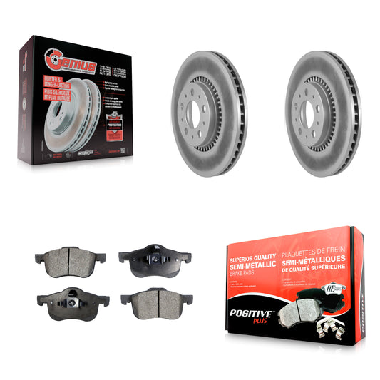 [Avant] Kit de disque (revêtu) et plaquette (semi-métallique) de frein pour Volvo S60 V70 XC70 S80 KGF-100247