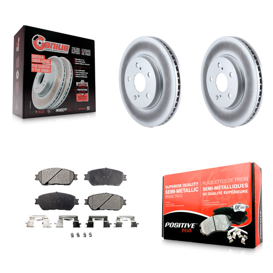 [Avant] Kit de disque (revêtu) et plaquette (semi-métallique) de frein pour Toyota Sienna Camry Avalon Solara Lexus ES300 KGF-100256