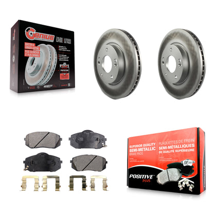 [Avant] Kit de disque (revêtu) et plaquette (semi-métallique) de frein pour 2010-2012 Kia Rondo KGF-100259