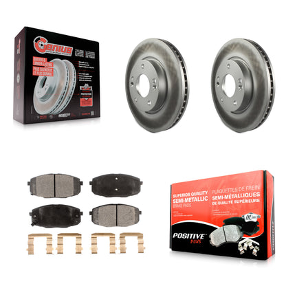 [Avant] Kit de disque (revêtu) et plaquette (semi-métallique) de frein pour Hyundai Elantra KGF-100260