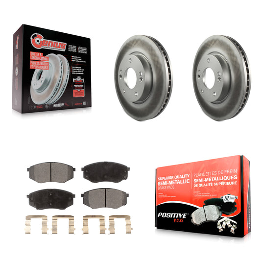 [Avant] Kit de disque (revêtu) et plaquette (semi-métallique) de frein pour Hyundai Tucson Kia Sportage FWD KGF-100261