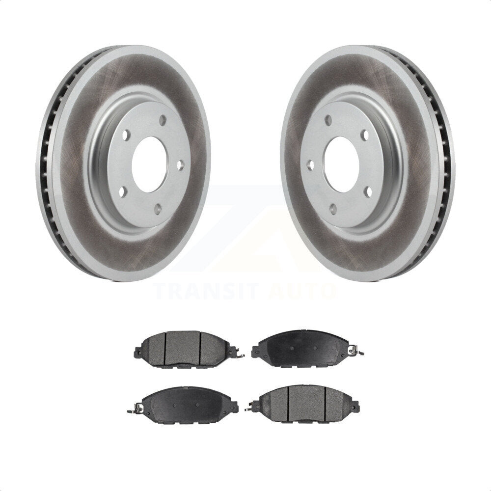 [Avant] Kit de disque (revêtu) et plaquette (semi-métallique) de frein pour 2016 Nissan Pathfinder From 11 15 KGF-100271 par Transit Auto