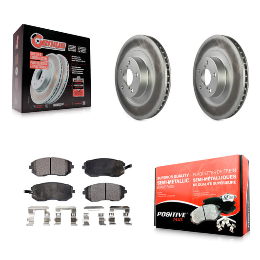 [Avant] Kit de disque (revêtu) et plaquette (semi-métallique) de frein pour Subaru Forester Outback Impreza Legacy Baja Saab 9-2X KGF-100278