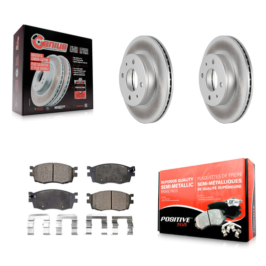 [Avant] Kit de disque (revêtu) et plaquette (semi-métallique) de frein pour 2006 Hyundai Accent Hatchback KGF-100282