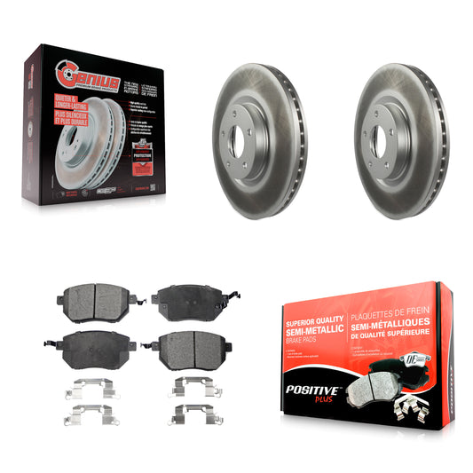 [Avant] Kit de disque (revêtu) et plaquette (semi-métallique) de frein pour Nissan Altima Murano Maxima Infiniti FX35 FX45 INFINITI KGF-100285