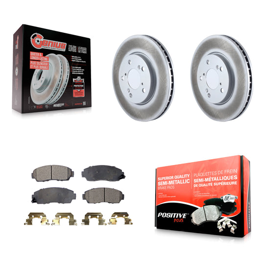 [Avant] Kit de disque (revêtu) et plaquette (semi-métallique) de frein pour 2005-2010 Honda Odyssey KGF-100293