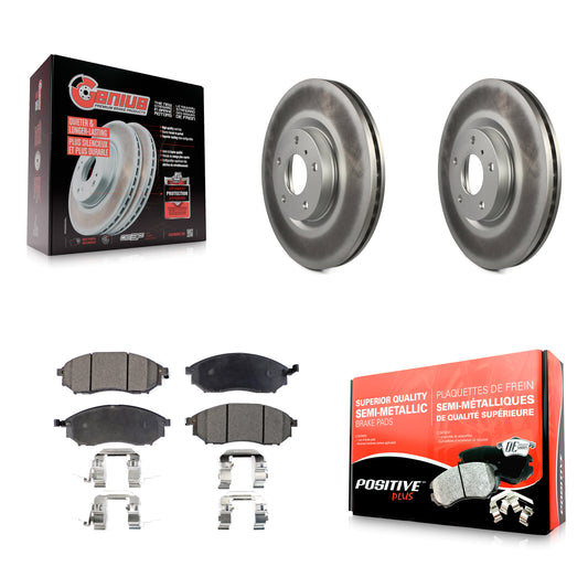 [Avant] Kit de disque (revêtu) et plaquette (semi-métallique) de frein pour INFINITI Nissan G37 Murano G35 M35 370Z 350Z EX35 M37 QX70 G25 Q70 Q70L M45 Q40 QX50 M56 EX37 M35h KGF-100295