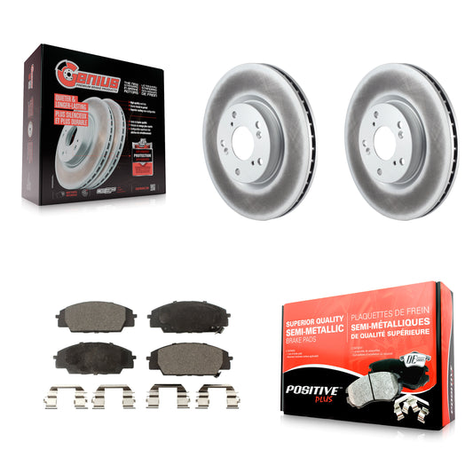 [Avant] Kit de disque (revêtu) et plaquette (semi-métallique) de frein pour Honda Civic Acura RSX CSX KGF-100298