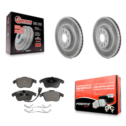 [Avant] Kit de disque (revêtu) et plaquette (semi-métallique) de frein pour Volkswagen Passat Tiguan Audi Q3 Quattro Limited KGF-100320