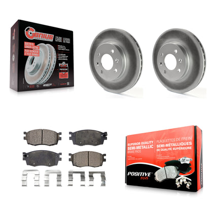 [Avant] Kit de disque (revêtu) et plaquette (semi-métallique) de frein pour Hyundai Accent Kia Rio Rio5 KGF-100329