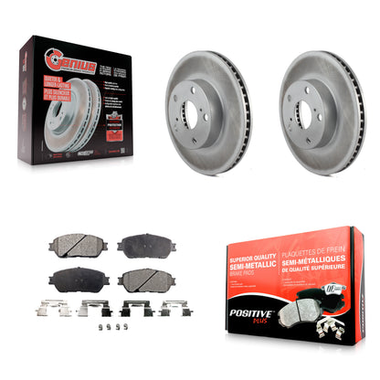 [Avant] Kit de disque (revêtu) et plaquette (semi-métallique) de frein pour 2005-2015 Toyota Tacoma avec 5 Lug Wheels KGF-100345