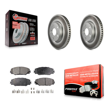 [Avant] Kit de disque (revêtu) et plaquette (semi-métallique) de frein pour Toyota RAV4 Scion tC Matrix Pontiac Vibe Corolla iM Mirai KGF-100349