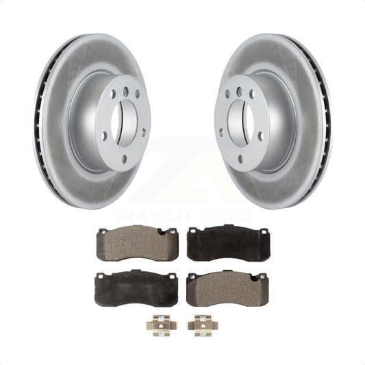 [Avant] Kit de disque (revêtu) et plaquette (semi-métallique) de frein pour 2006-2007 BMW 323i avec 338mm Diameter Rotor KGF-100354 par Transit Auto