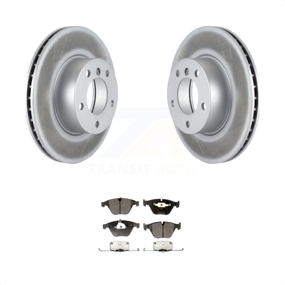 [Avant] Kit de disque (revêtu) et plaquette (semi-métallique) de frein pour 2007 BMW 323i avec 312mm Diameter Rotor KGF-100355 par Transit Auto
