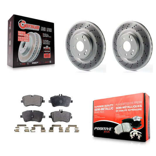 [Avant] Kit de disque (revêtu) et plaquette (semi-métallique) de frein pour Mercedes-Benz SLK280 C320 avec Sport Package KGF-100363