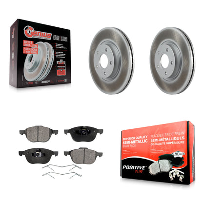 [Avant] Kit de disque (revêtu) et plaquette (semi-métallique) de frein pour Ford Escape Volvo C-Max S40 C70 C30 V50 KGF-100385