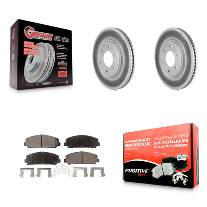 [Avant] Kit de disque (revêtu) et plaquette (semi-métallique) de frein pour Nissan TITAN Armada INFINITI QX80 QX56 KGF-100391