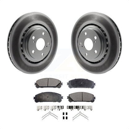 [Avant] Kit de disque (revêtu) et plaquette (semi-métallique) de frein pour Toyota Highlander Sienna Lexus RX350 NX200t NX300 RX450h NX300h KGF-100392 par Transit Auto