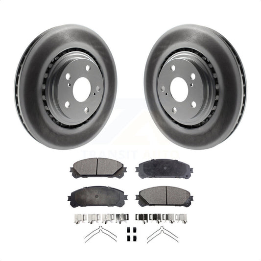 [Avant] Kit de disque (revêtu) et plaquette (semi-métallique) de frein pour Toyota Highlander Sienna Lexus RX350 NX200t NX300 RX450h NX300h KGF-100392 par Transit Auto