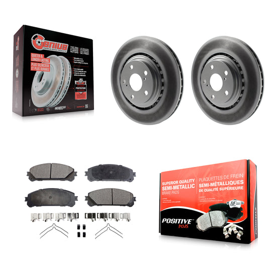 [Avant] Kit de disque (revêtu) et plaquette (semi-métallique) de frein pour Toyota Highlander Sienna Lexus RX350 NX200t NX300 RX450h NX300h KGF-100392