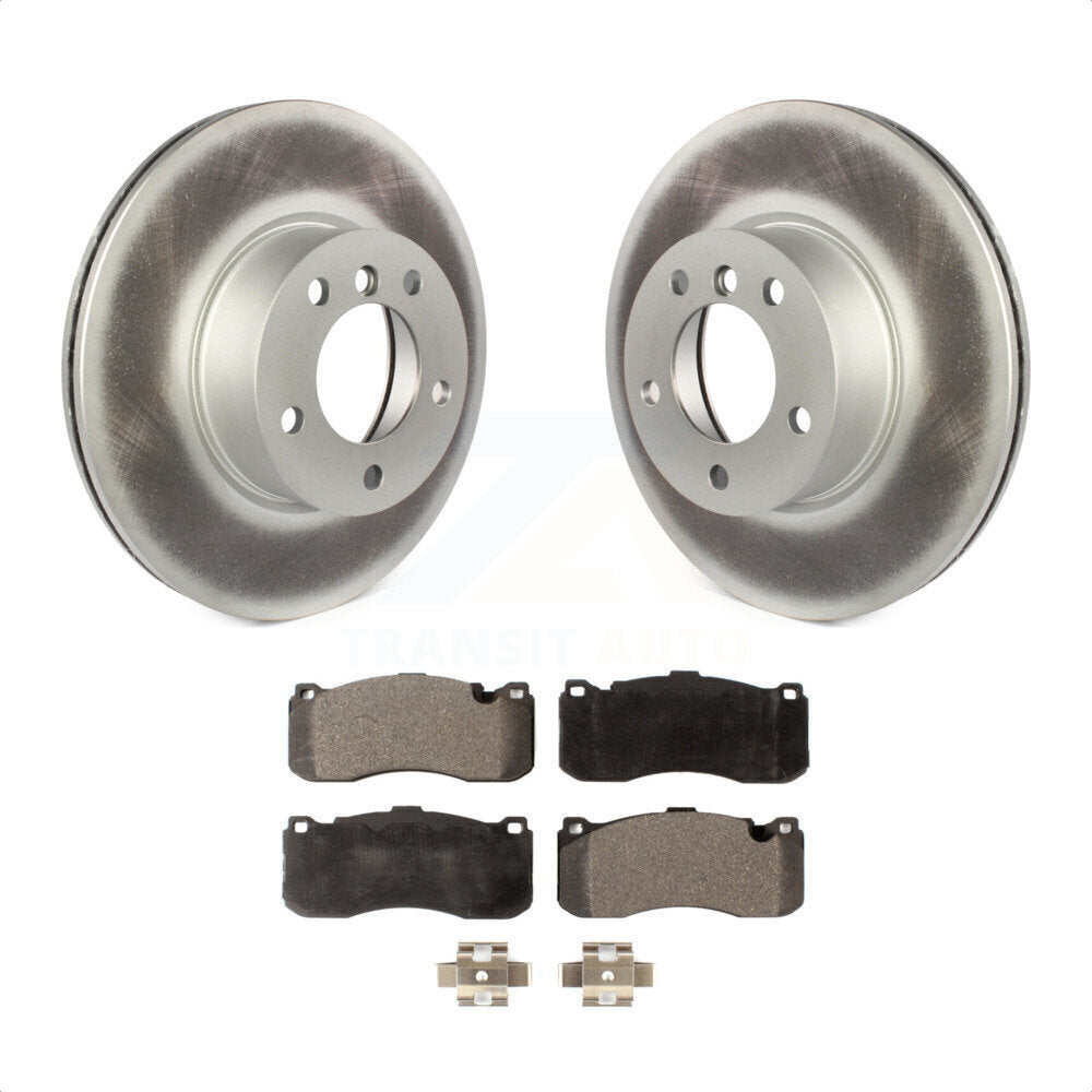 [Avant] Kit de disque (revêtu) et plaquette (semi-métallique) de frein pour 2012 BMW 328i 3.0L avec 340mm Diameter Rotor KGF-100403 par Transit Auto
