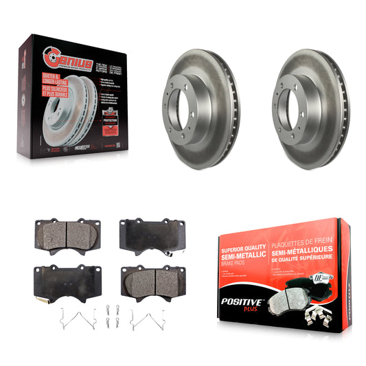 [Avant] Kit de disque (revêtu) et plaquette (semi-métallique) de frein pour Toyota Tacoma 4Runner FJ Cruiser KGF-100409
