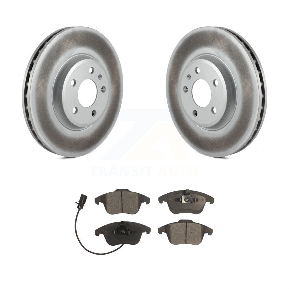 [Avant] Kit de disque (revêtu) et plaquette (semi-métallique) de frein pour 2010 Audi A5 Quattro avec 314mm Diameter Rotor KGF-100414 par Transit Auto