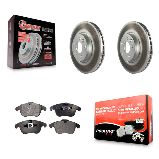 [Avant] Kit de disque (revêtu) et plaquette (semi-métallique) de frein pour Volvo S60 XC70 S80 Land Rover Range Evoque V60 V70 KGF-100419