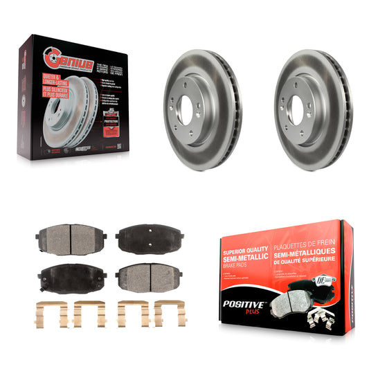 [Avant] Kit de disque (revêtu) et plaquette (semi-métallique) de frein pour Kia Forte Koup Forte5 KGF-100424