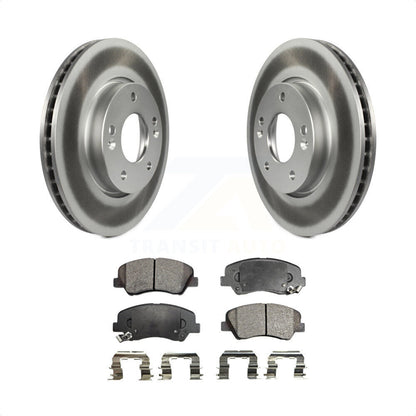 [Avant] Kit de disque (revêtu) et plaquette (semi-métallique) de frein pour 2014 Kia Forte5 EX KGF-100425 par Transit Auto