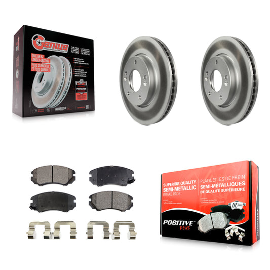 [Avant] Kit de disque (revêtu) et plaquette (semi-métallique) de frein pour 2010-2011 Kia Soul 2.0L KGF-100426