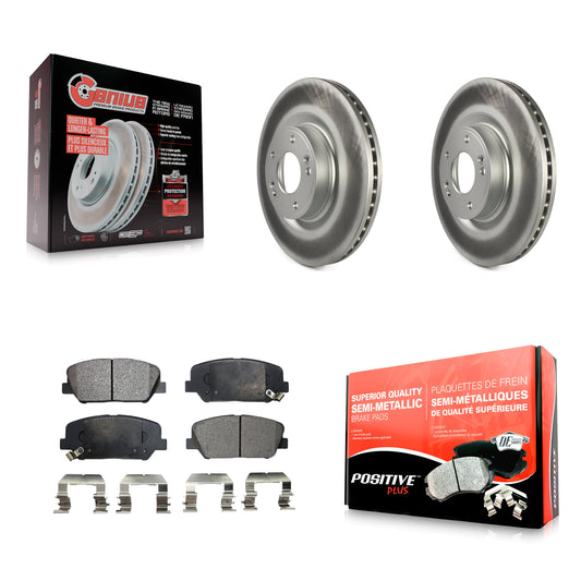 [Avant] Kit de disque (revêtu) et plaquette (semi-métallique) de frein pour Hyundai Genesis Coupe KGF-100429