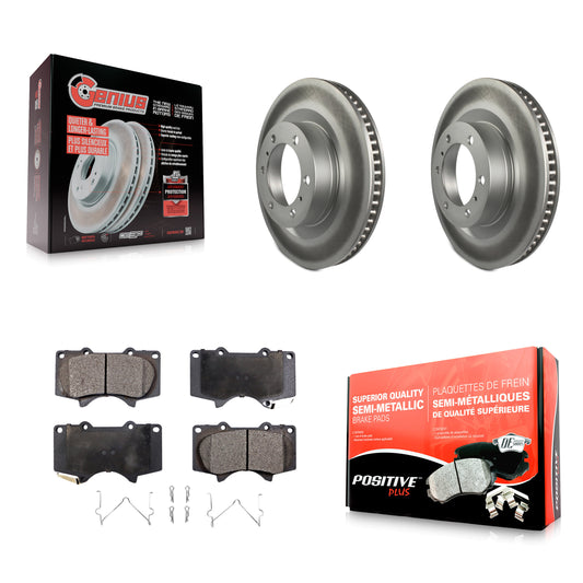 [Avant] Kit de disque (revêtu) et plaquette (semi-métallique) de frein pour 2010-2023 Toyota 4Runner Lexus GX460 KGF-100432