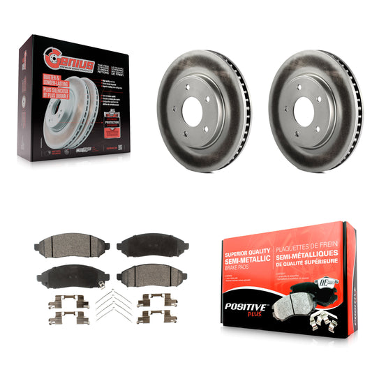 [Avant] Kit de disque (revêtu) et plaquette (semi-métallique) de frein pour Nissan NV200 LEAF Chevrolet City Express KGF-100445