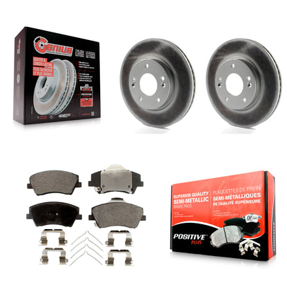 [Avant] Kit de disque (revêtu) et plaquette (semi-métallique) de frein pour Hyundai Elantra KGF-100449