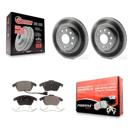 [Avant] Kit de disque (revêtu) et plaquette (semi-métallique) de frein pour Volkswagen GTI Audi A3 Quattro avec 280mm Diameter Rotor KGF-100457