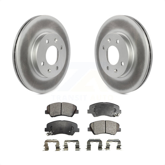 [Avant] Kit de disque (revêtu) et plaquette (semi-métallique) de frein pour Hyundai Accent Kia Rio KGF-100469 par Transit Auto