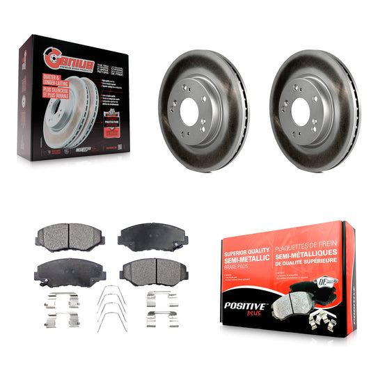 [Avant] Kit de disque (revêtu) et plaquette (semi-métallique) de frein pour 2013 Acura ILX 2.0L KGF-100473