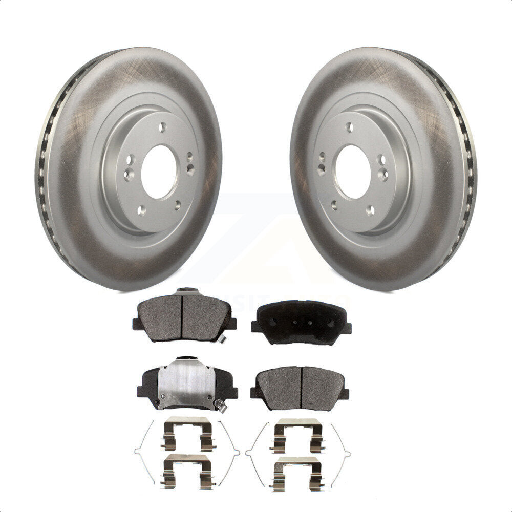 [Avant] Kit de disque (revêtu) et plaquette (semi-métallique) de frein pour Kia Sorento Hyundai Santa Fe Sport KGF-100476 par Transit Auto