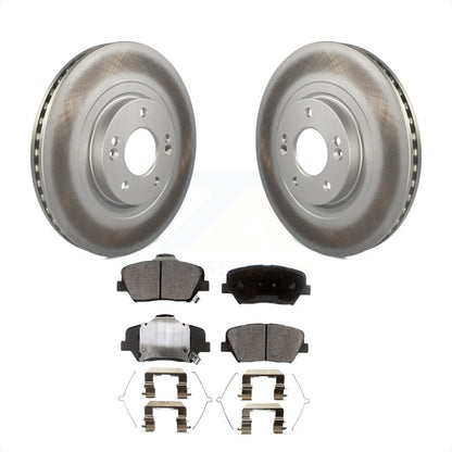 [Avant] Kit de disque (revêtu) et plaquette (semi-métallique) de frein pour Kia Sorento Hyundai Santa Fe Sport KGF-100476 par Transit Auto